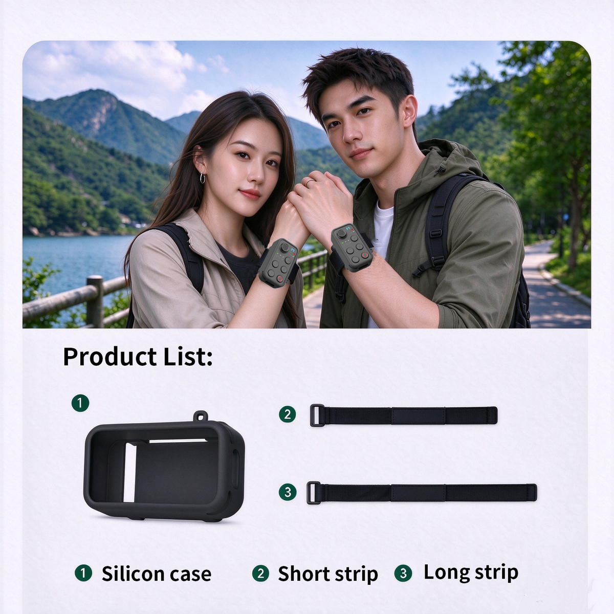 COMITOK POST Silicon Cover & Wrist Strip for Remote
