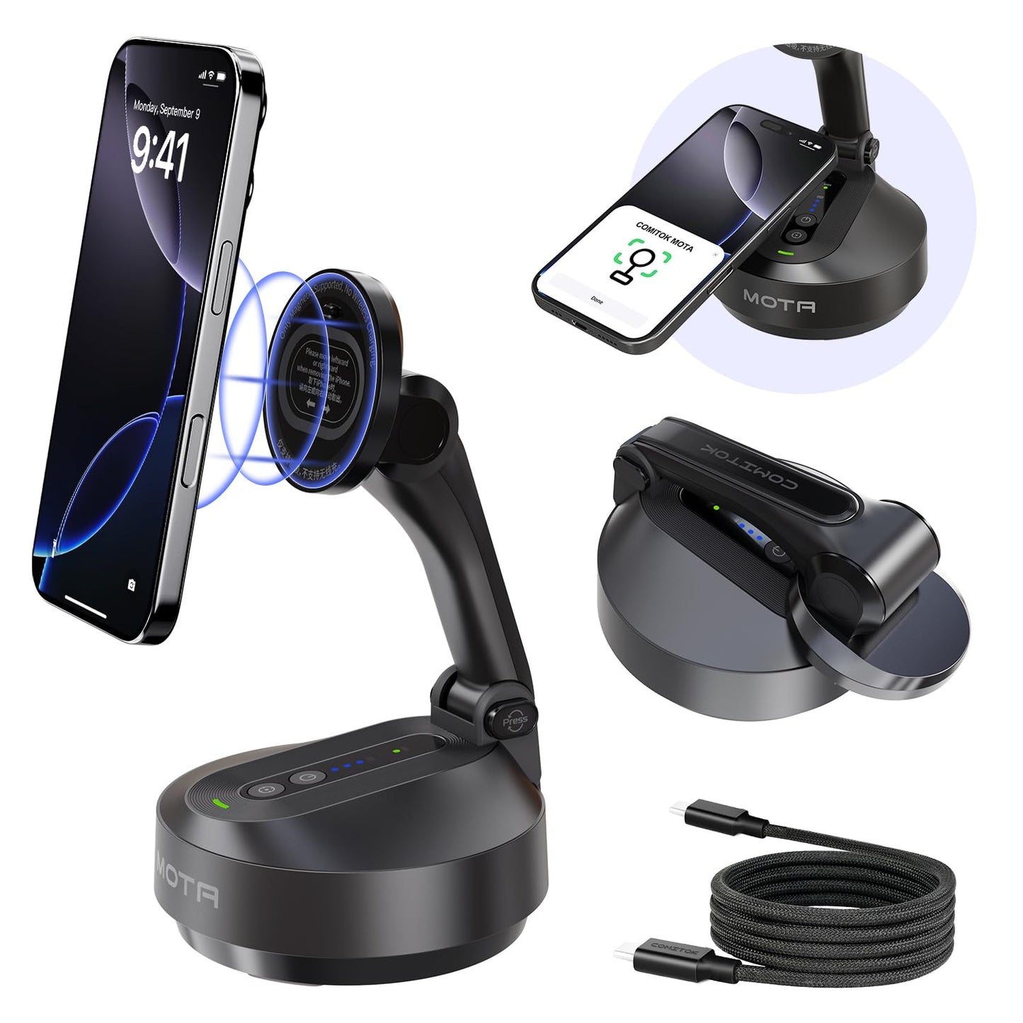 Magnetic Auto Face Tracking Stand (Black)