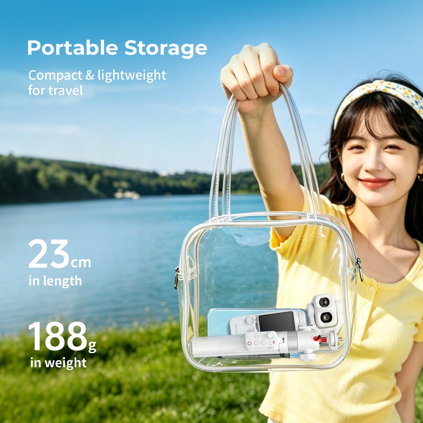 COMITOK POST Selfie Stick with Remote for DJI Pocket 3/4/4P