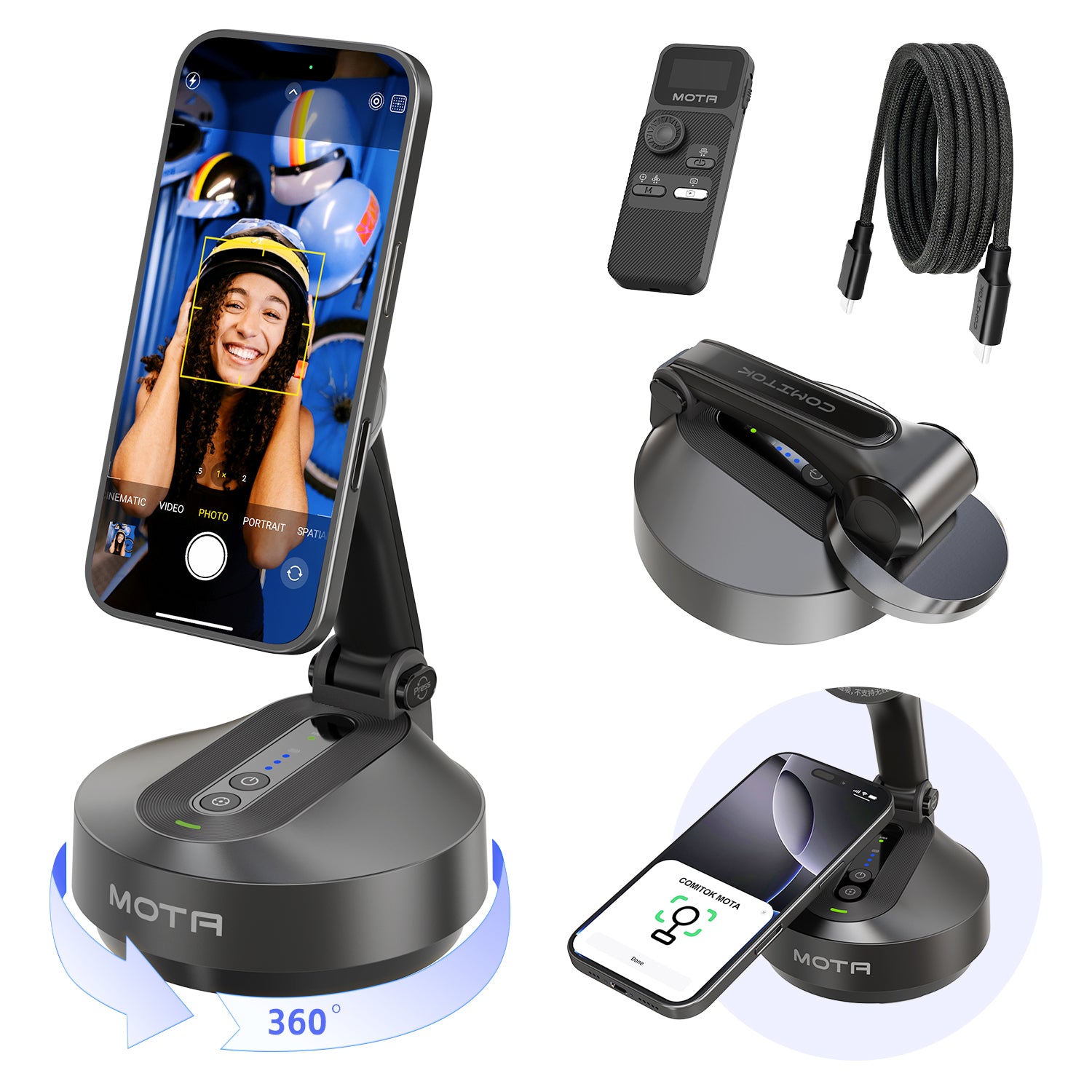 Magnetic Auto Face Tracking Stand (Black)