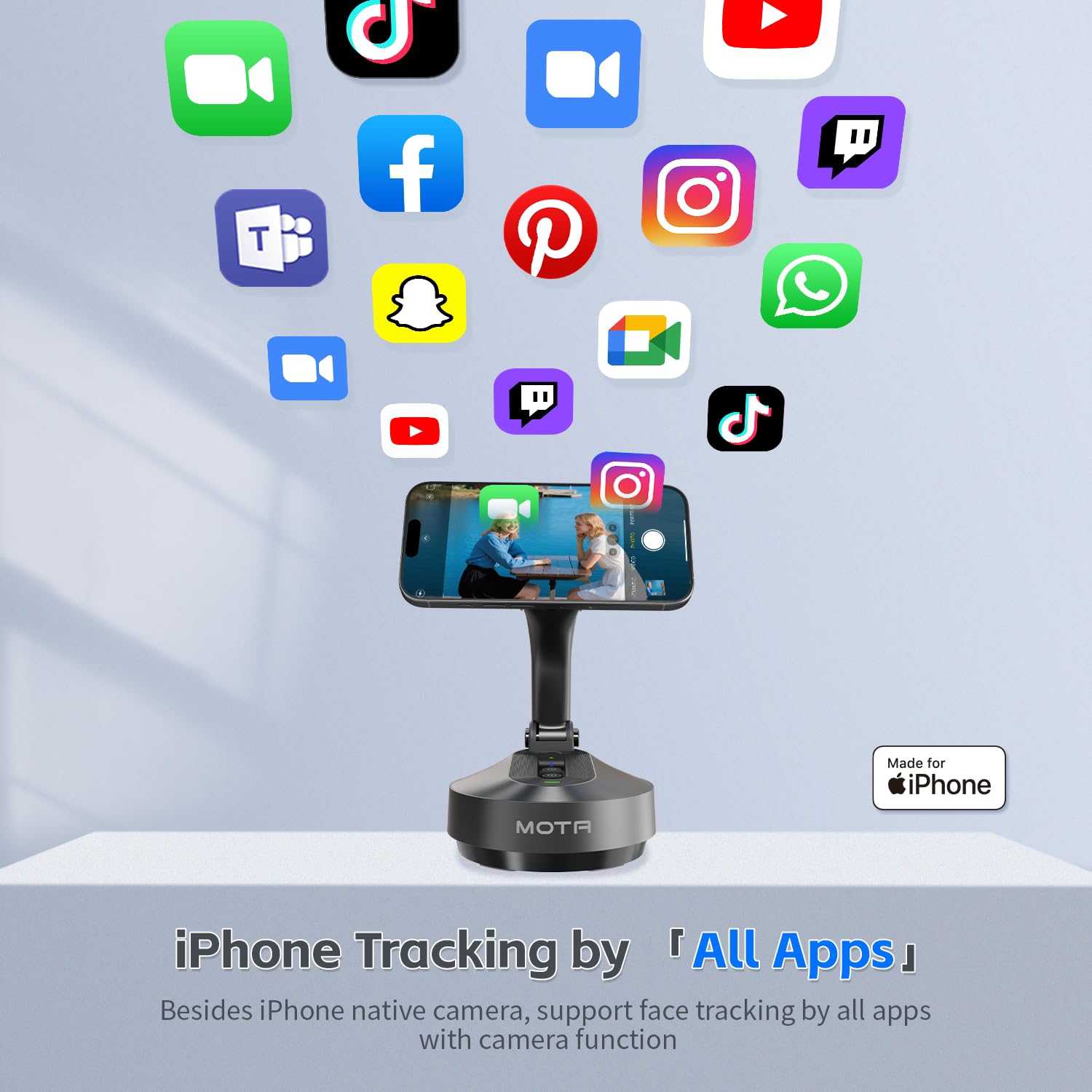 Magnetic Auto Face Tracking Stand (Black)