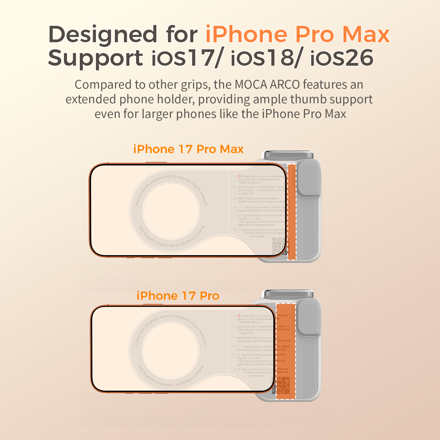 COMITOK iPhone Pro Max Camera Grip MOCA ARCO